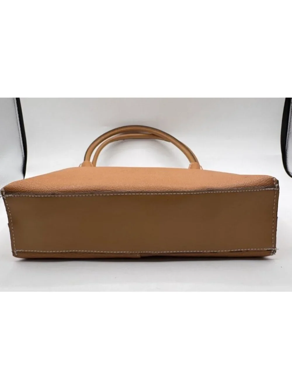Vintage Minicci Faux Leather Double Strap Hobo Shoulder Handbag Bag Camel